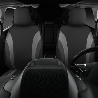 CAR PASS Line Rider Sporty Front Seat Covers,Gray Car Seat Covers Two Front Seats Only, Airbag Compatible,Universal Fit Sedans,Cars,Vans,SUV,Truck(Black and Gray) - Image 4