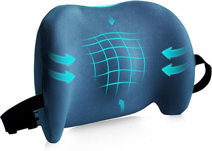 Lumbar Support Pillow for Office Chair, Memory Foam Car Back Cushion | Lumbar Pillow Lower Back with Adjustable Straps, Ergonomic Chair Back Pillow for Office, Car, Gaming Chairs and Bed by BYMECOST
