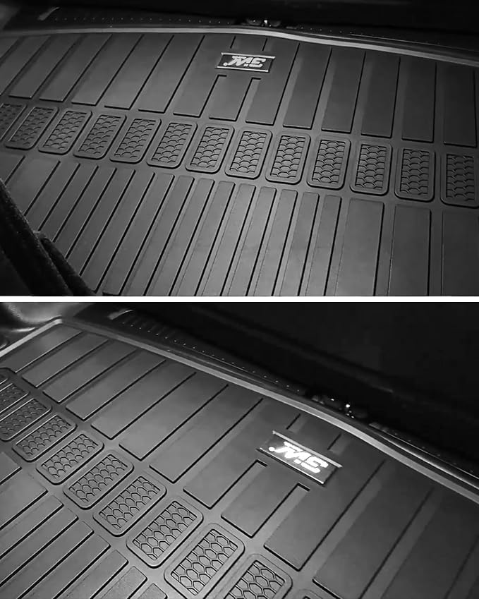3W Floor Mats & Cargo Liner for Jeep Grand Wagoneer 2022-2025 (7 Seat) | (Not Fit for L or 8 seat) TPE Custom Fit Wagoneer Floor Liner for 1-3 Rows and Trunk Mats Full Set Car Accessories - Image 9