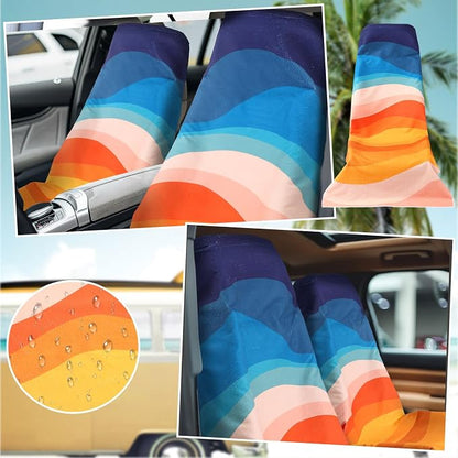 Hahafelt Car Seat Towel Covers Christmas Car Accessories Gifts Athletic Running Towel Performance Microfiber Post Workout Sweat Washable Cover Non Slip for Seat Outdoor Sport (Boho) - Image 3