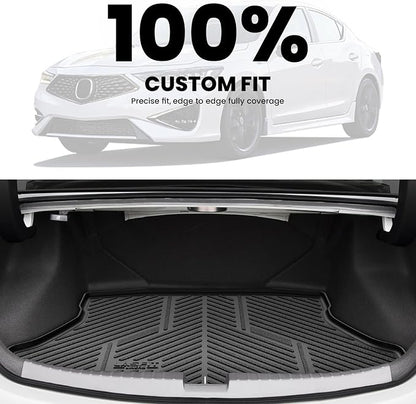 LASFIT Cargo Mat for Acura ILX 2013-2022 Sedan, Rear Trunk Liner | All Weather Premium TPE Trunk Mats, Custom Laser Fit, Raised Edge Design, Full Edge Coverage, Refined Interior Protection - Image 3