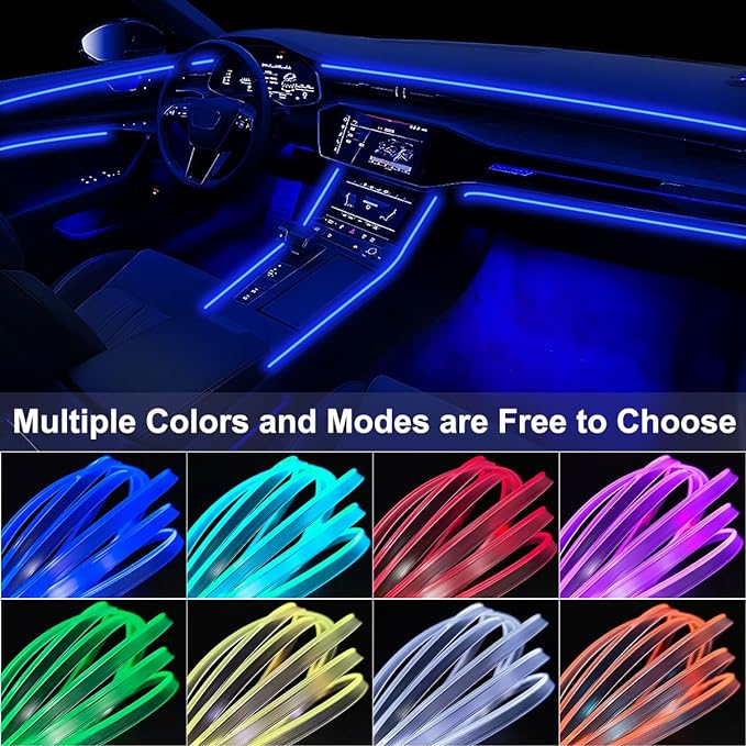 Interior Car LED Strip Lights, RGB 2 in 1 USB Car Ambient Lighting Kit | Wireless APP & Remote Control, 158 Inches Fiber Optic, Inside Neon Dash Lights with Music Mode Car Interior Accessories - Image 2