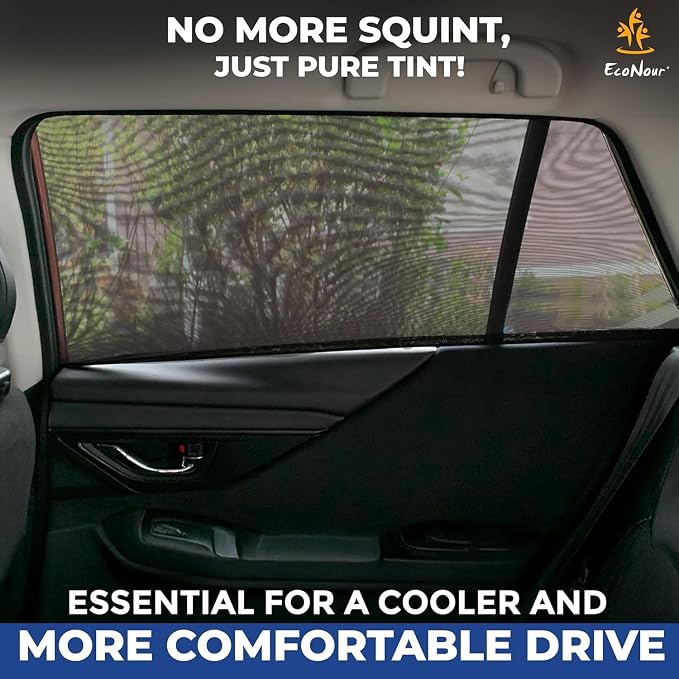 EcoNour Car Window Screen Chevy Silverado/GMC Sierra 1500–3500 2019–2026 | Mesh Camping Window Covers | 100% Protection from Insects & UV | Baby Safe Privacy Blackout Net | Car Accessories - Image 6