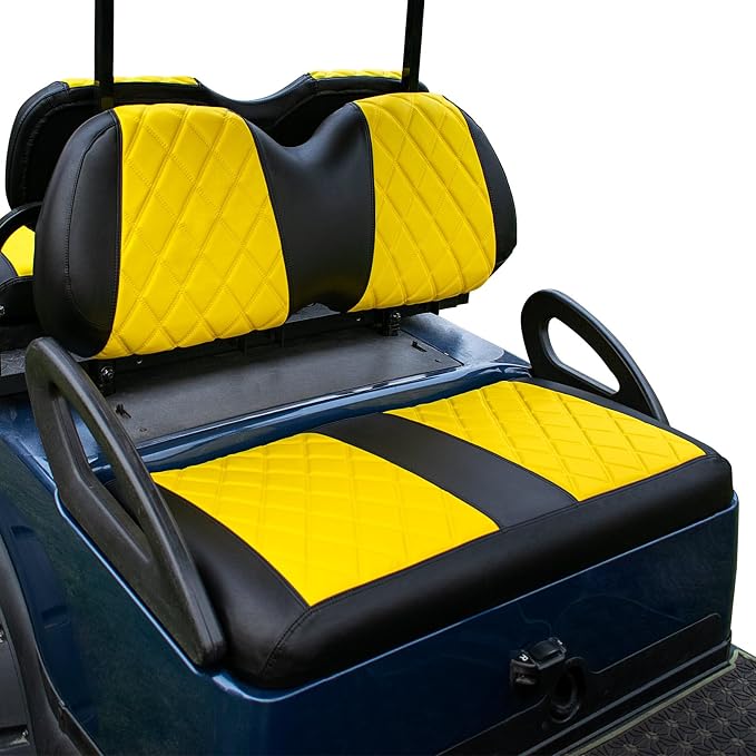 NOKINS Golf Cart Diamond Vinyl Seat Covers Fits Club Car Precedent 2004-UP | OEM Standard Front Seat Cushion,No Nails Required by NOKINS-GolfCartPartsFactory