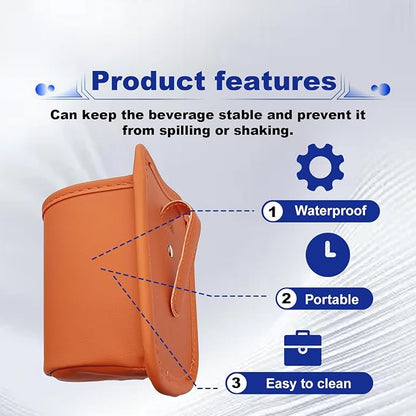 2PCS Large Car Door Cup Holder, Hanging Automotive Back Seat Bottle Holders, Waterproof Scratch-Resistant Car Window Cup Holder, Clip-On Auto Organizer Accessories for Beverage Holder(Orange) - Image 3