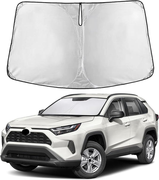 Autovir Windshield Sun Shade Fit for 2019-2024 2025 2026 Toyota RAV4 | Sunshade, Front Car Window Shades Sun Visor, Blocks UV Rays & Heat, Car Accessories by Autovir