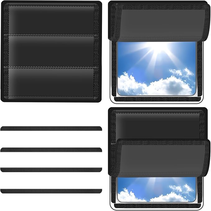 RV Skylight Cover, Vent Cover for Roof16 ¼ (L) x 16 ¼" (W), RV Window Blackout with UV Protection and Foldable Magnet Design, Waterproof Fabric, Reflective by Veharvim