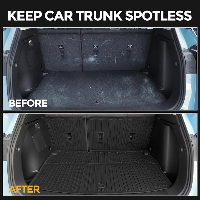 Floor Mats for 2021-2026 Chevy Trailblazer AWD Accessories | Fit Upper Deck, Full-Coverage Set with Integrated Cargo Liner & Backrest Protector, Odorless TPE, All-Weather Protection - Image 7