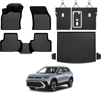 Floor Mats for 2022-2026 Volkswagen Taos AWD Accessories | Full-Coverage Mats Set with Cargo Liner & Backrest Mat, Odorless & Durable, All-Weather Protection, 3D Laser Fit, Quick Setup by GALVAGNITE