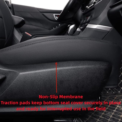 coverdream Car Seat Covers for 2024-2026 Hyundai Santa Fe,6 Seats Full Set | For 2024-2026 Calligraphy & 2026 Hybrid Calligraphy/Limited, 2nd-Row Captain Seats, Faux Leather (Black) - Image 2