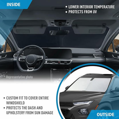 CLIM ART Windshield Sun Shade for Chevrolet (Chevy) Trailblazer 2021-2026 - Custom-Fit Foldable Sun Shade, Vehicle Sun Protector, Front Auto Windshield Cover, Vehicle Windshield Sunshade - WS2011 - Image 5
