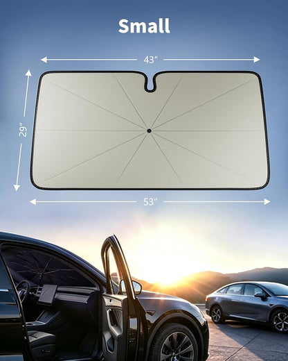 Windshield Sun Shade Umbrella | 53" L x 29" W,car window shades,windshield umbrella,umbrella sunshade for car windshield,windshield sun shade - Image 6
