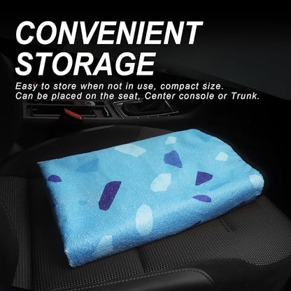 Sweat Towel Car Seat Cover Protector Front Seats for Gym Workout, Running, Swimming, Beach and Hiking, Waterproof Universal Seat Cover for Car, Trucks, Van & SUV (1, Blue Marble, Front) - Image 5