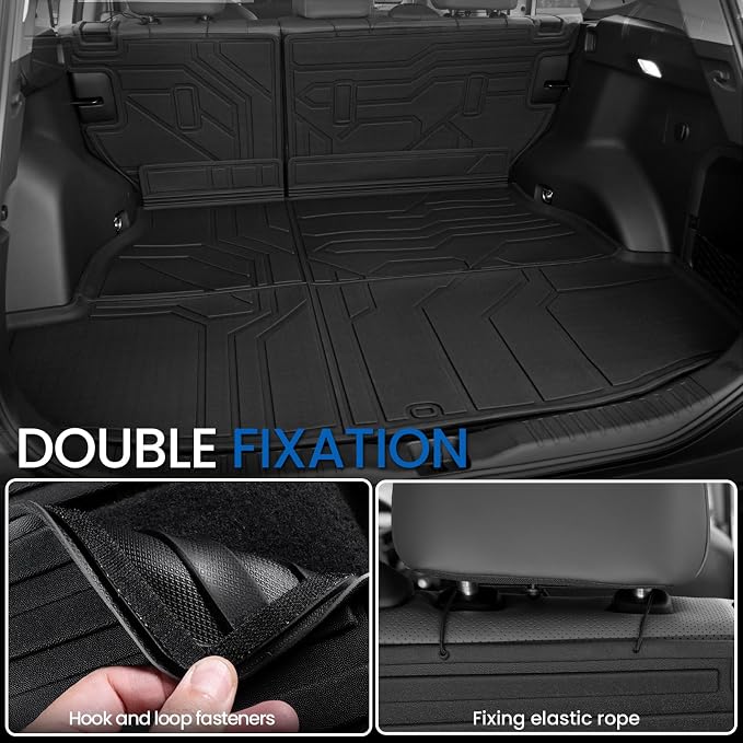 Cargo Mat for Toyota RAV4 Hybrid 2026 Accessories | Not Fit Limited/PHEV, Cargo Liner & Rear Seat Back Protector, All Weather TPE, Non Slip & Odorless & Scratch Proof - Image 4