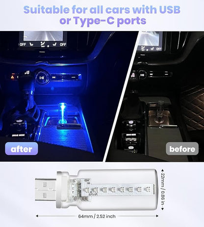 USB Car Interior LED Ambient Light – Touch Control Mood Light with 7 Color Modes, Dimmable LED Light Strip for Car, Nightstand, Camping, Party – Portable, Low Power (Frosted) - Image 6
