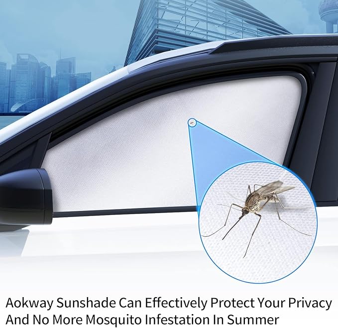 Aokway Side Window Sunshade Sun Shade for Car Window Double Thickness Auto Windshield Sunshades Curtain Universal Fit for Driver for Baby UV Protection (Front Side 2pcs) - Image 6