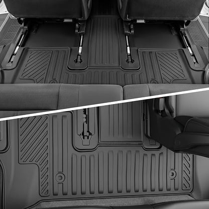 AUXKO Floor Mats Cargo Mat Backrest Mat for 2027 Kia Telluride Hybrid | High Wall,All-Weather,All Season,Odorless,Anti Slip,Rain&Salt Resistant,TPE Material,Black,Accessories,Pet Friendly - Image 7
