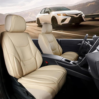 Coverland Premium Car Seat Covers Front Seats Waterproof Interior Protector | Airbag Compatible Non-Slip Seat Cover for Acura TL, BMW 5-Series, Kia Amanti [Beige - Size Chart A14] by Coverland