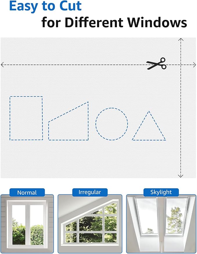 Sumobaby Blackout Curtains Portable 24”x36” No Drill Black Out Window Cover | 100% Blackout Shades with Heat-Resistant Hook&Loop Tapes,Thermal Insulated Window Blinds for Home,Nursery(1 Panel,White) - Image 5