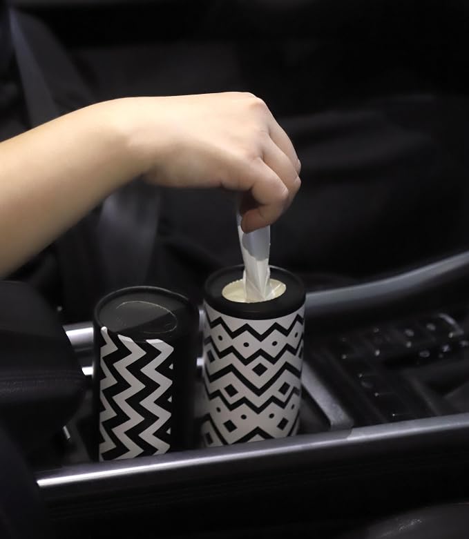 Small Car Tissues Holder with Facial Tissues - 4PK - Tisses for Car Travel Tissue Tubes Box Container Cylinder for Vehicle Cup Holder - Image 7