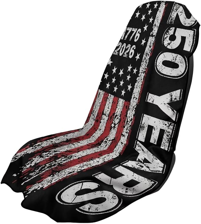 SEANATIVE 250 Years USA Car Accessories Sweat Towel Seat Cover Protectors Patriotic Cushion Covers Universal Fit for Car Truck SUV Seat for Dog & Kid Workout Outdoor or Sport Activities by SEANATIVE