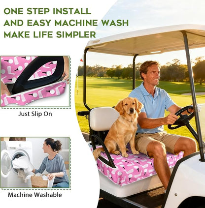 Golf Cart Seat Covers Club Car Golf Cart Accessories for Men Women Golf Carts Seat Towel Blanket 2-Seat Golf Cart Decorations - Image 4