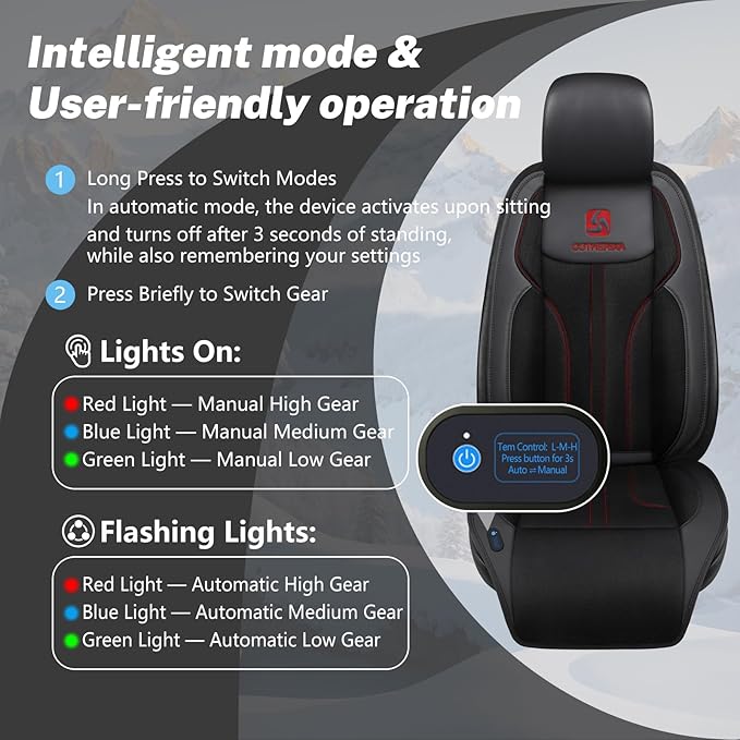 Cooling Car Seat Cushion Front Seat,12V&24V Cooling Seat Cover for Cars with 10 Fans,Cooled Seat Cover for Car SUV Truck Universal Fit (Black) - Image 2