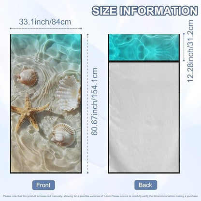 SEANATIVE Starfish Shell Print Sweat Towel Seat Cover, Premium Car Seat Towel Protector for Trucks SUV Jeep, Universal Seat Covers for Post Gym Workout, Running, Swimming, Beach - Image 7