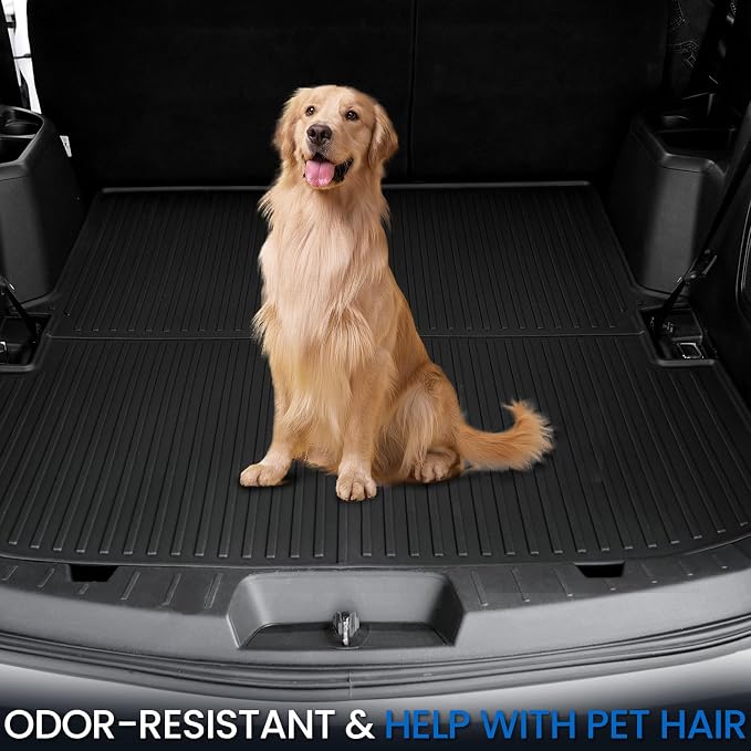 Cargo Mat for Ford Explorer 2015-2019 Accessories | All Weather TPE Cargo Liner, Non Slip & Odorless & Scratch Proof Trunk Mat, Quick Clean - Image 5