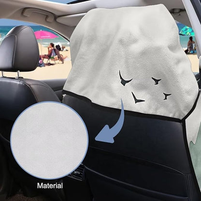 Car Towel Seat Cover Mountain Car Seat Cover Protector Breathable Non-Slip Cars Interior Accessories with Storage Bag for Cars, SUVs, and Trucks - Image 3