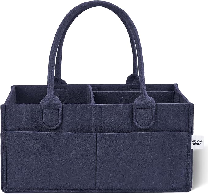 Mr. Pen- Baby Diaper Caddy Organizer, Navy Blue | Nursery Storage Bin and Car Organizer for Diapers and Baby Wipes by MrPen
