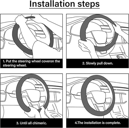 Car Steering Wheel Cover for Women Men, Non-Slip Breathable Cute Steering Wheel, Purple Leopard Steering Wheel Protector, Car Accessories, Universal 14" 02/2-15" Fit Auto, Suvs - Image 6