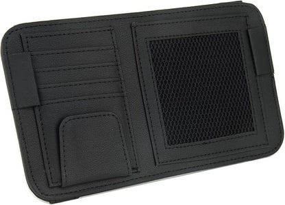Leather Car Sun Visor Organizer for Or Truck, Sunglasses Holder, Cards Sleeve Pockets Organizer,Visor Document Holder for Car Registration License, Drving License, Insurance, Cards, Pen, Key - Image 8