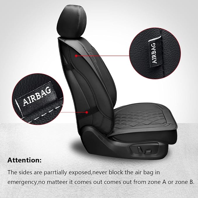 Dodge Ram Seat Covers Full Set Fit for 2009-2026 Ram 1500/2500/3500 | Ram Seat Covers Black,Waterproof Truck Seat Covers ,ram 1500 2500 3500 Seat Covers, Heavy Duty with Split Flat Bench 40/60 - Image 2