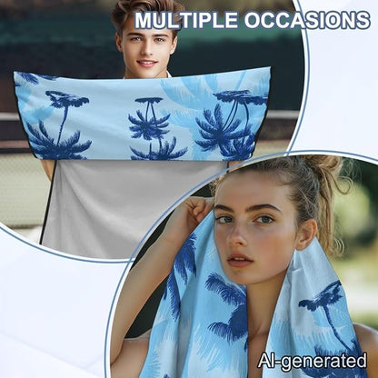 Palm Tree Car Towel Seat Cover Soft Comfort Car Seat Cover Protector 1 Piece Easy to Installation Universal Fit for SUV Van Truck Sedan - Image 5