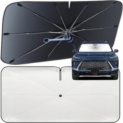 Windshield Sun Shade Umbrella for Buick Enclave 2018-2026 Front Window | Heat-Reflective Window Shade, Umbrella Sunshade Cover Blocks Heat, Protects Interior, Vehicle-Specific Precision Fit by Fshaanys