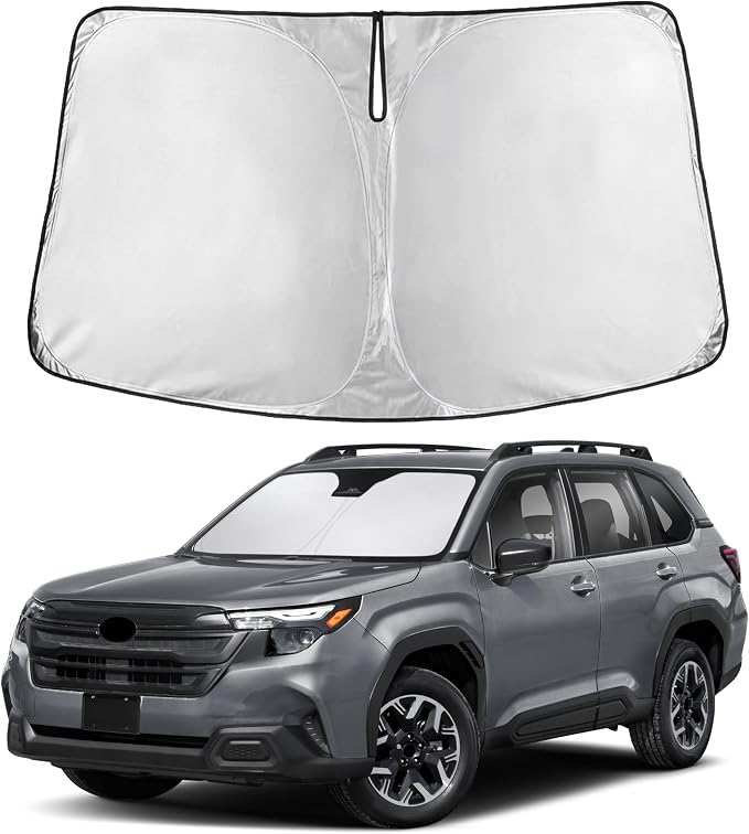 Autovir Windshield Sun Shade Fit for 2025 2026 Subaru Forester | Sunshade, Front Car Window Shades Sun Visor, Blocks UV Rays & Heat, Car Accessories by Autovir