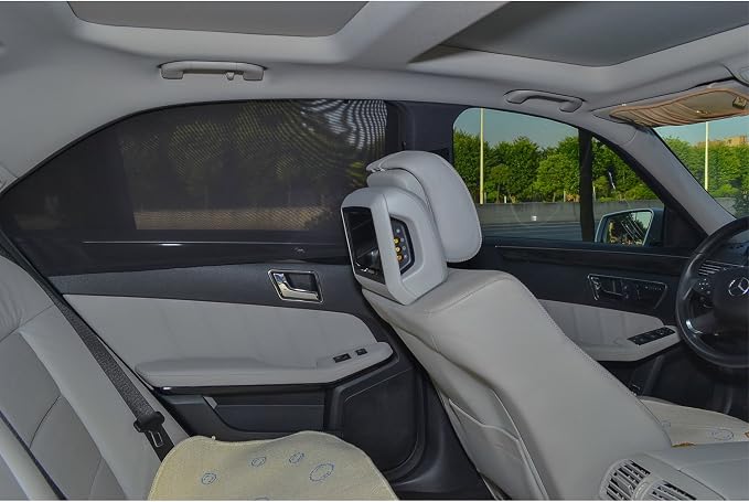 TFY Universal Car Side Window Sun Shade - Protects Your Kids from Sun Burn - Double Layer Design - Maximum Protection - Fit Most of Vehicle - 2 Pieces (Regular Contoured Window) | Universal Fit | Dual Layer | Glare reduction | Easy installation | Light... - Image 5