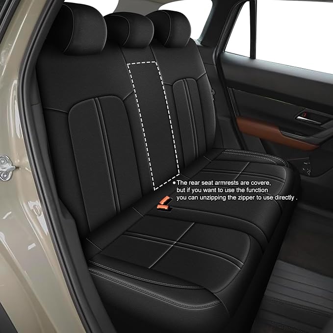 TTX LIGHTING Custom Fit Seat Covers for Mazda CX50 2023-2026 Full Set Black | CX-50 1:1 Custom Fit Full-Coverage seat covers, Premium Faux Leather, Waterproof, Scratch-resistant, Pet-friendly - Image 3