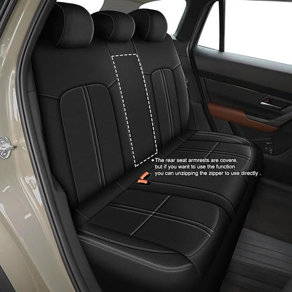 TTX LIGHTING Custom Fit Seat Covers for Mazda CX50 2023-2026 Full Set Black | CX-50 1:1 Custom Fit Full-Coverage seat covers, Premium Faux Leather, Waterproof, Scratch-resistant, Pet-friendly - Image 3