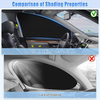 ZATOOTO Car Window Shades for Front Side Window Sun Shade for Privacy | 2PCS Side Window Curtains UV Protection, Car Window Cover for Block Out Light for Camping, Sleeping, Cloth Changing - Image 6