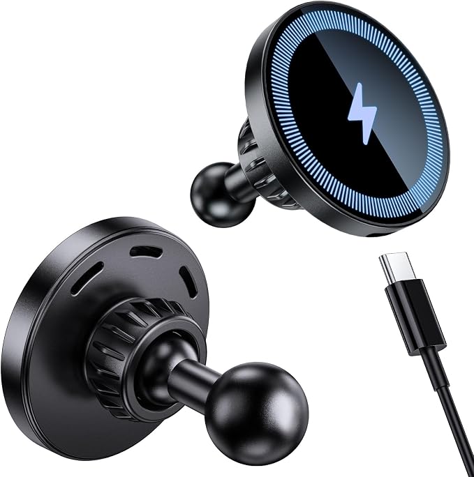 Magnetic Wireless Charging Phone Holder with 1” Ball for MagSafe | [Heavy-Duty] 1 inch Ball Mount for MagSafe Charger Compatible with RAM Mounts Double Socket Arm - Image 6