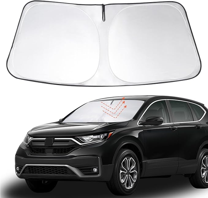 Windshield Sun Shade Sunshade for 2017-2022 Honda CR-V CRV | Full covered for windshield, Foldable & Durable, Block UV Rays, Reduce Heat, Easy to install, Keeps Car Cooler by LHFLIVE