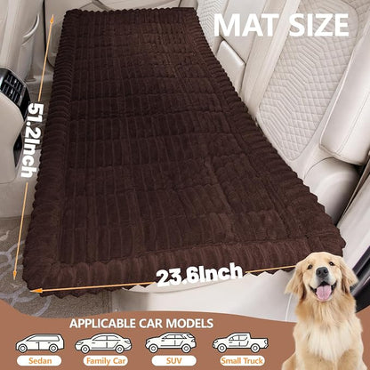 Dog Car Seat Waterproof Bed Cover Back Seat Dark Brown 23.6”x51” | Nonslip Soft Comfortabl Pet Bed Mat Car Blanket for Travel Backseat Extender Seat Covers Dog Bed for Cars Trucks and SUVs - Image 4