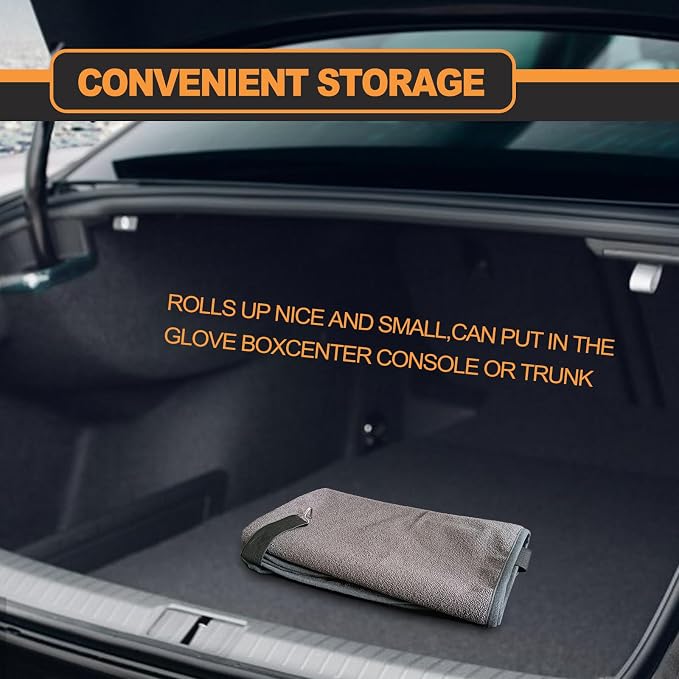 KEVWR Car Waterproof Towel Front Seats Seat Covers, Washable Seat Protector, Fit Beach Swimming Outdoor Sports, Compatible with Most Cars Trucks Suvs Car (Grey) - Image 5