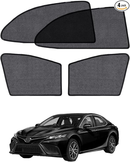 Car Window Shade for Toyota Camry 2018-2024, 4 Pack Magnetic Mesh Sun Shades for Front & Rear Windows, UV Glare Protection & Baby Car Shade for Napping by Unknown