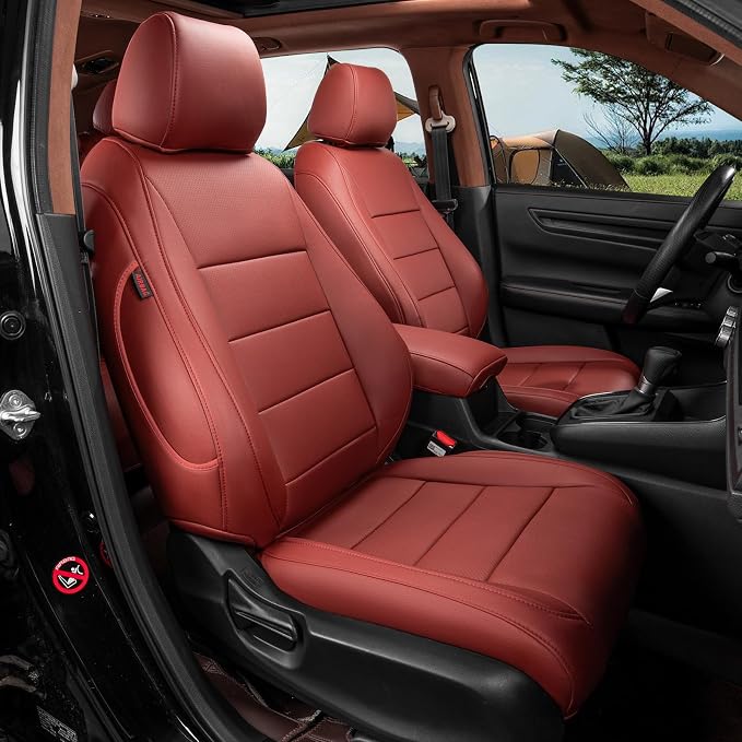 coverdream Custom Seat Covers for 2023-2026 Honda CR-V,Premium Faux Leather Car Seat Cover Set,Full Set Waterproof SUV Seat Protector,Armrest Covers Included (Wine Red) by Coverdream