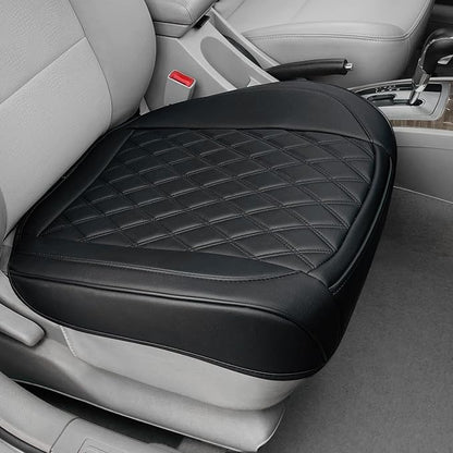BEITK 1 Pack Leather Front Car Seat Bottom Cover Black | PU leather,Waterproof, Full Wrap, Non-slip, Universal Fit for Sedan Truck SUV, Easy to Install by BEITK