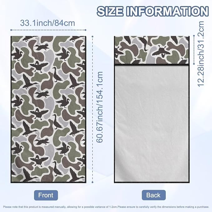 SEANATIVE Duck Hunting Car Cushion Towels Absorbent Towel for Car Seat Scratch-Resistant Automotive Seat Covers Breathable Sweat Towels for Yoga & Hot Weather Driving - Image 7