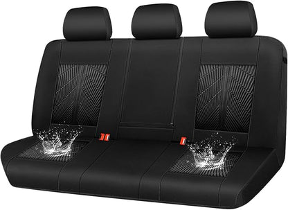 CAR PASS 3D Neoprene Back Seat Cover, Waterproof Rear Seat Covers Universal Fit for Cars Sedans Trucks Vans and SUVs, Black by CARPASS
